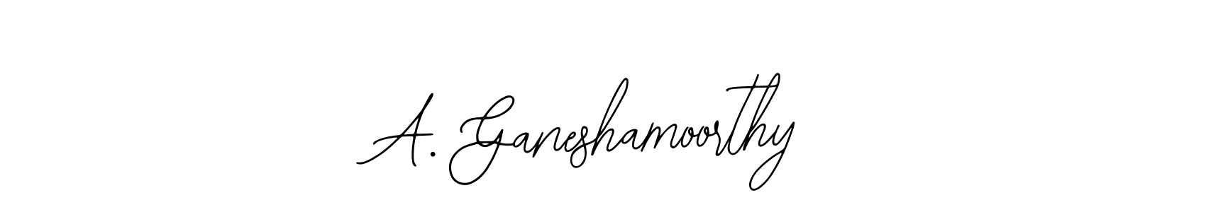 This is the best signature style for the A. Ganeshamoorthy name. Also you like these signature font (Bearetta-2O07w). Mix name signature. A. Ganeshamoorthy signature style 12 images and pictures png