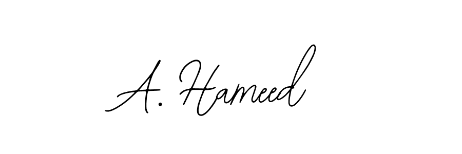 The best way (Bearetta-2O07w) to make a short signature is to pick only two or three words in your name. The name A. Hameed include a total of six letters. For converting this name. A. Hameed signature style 12 images and pictures png