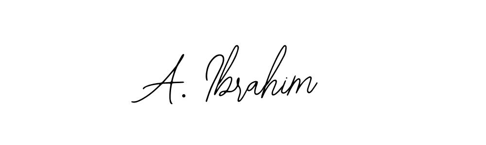 Also we have A. Ibrahim name is the best signature style. Create professional handwritten signature collection using Bearetta-2O07w autograph style. A. Ibrahim signature style 12 images and pictures png