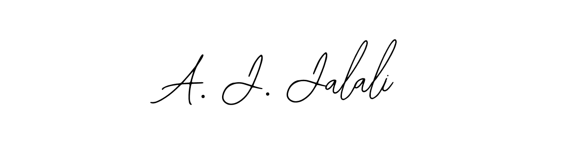 How to make A. J. Jalali name signature. Use Bearetta-2O07w style for creating short signs online. This is the latest handwritten sign. A. J. Jalali signature style 12 images and pictures png