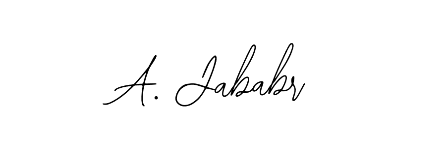 How to make A. Jababr name signature. Use Bearetta-2O07w style for creating short signs online. This is the latest handwritten sign. A. Jababr signature style 12 images and pictures png