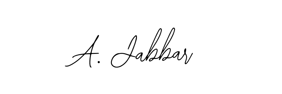 Make a beautiful signature design for name A. Jabbar. With this signature (Bearetta-2O07w) style, you can create a handwritten signature for free. A. Jabbar signature style 12 images and pictures png