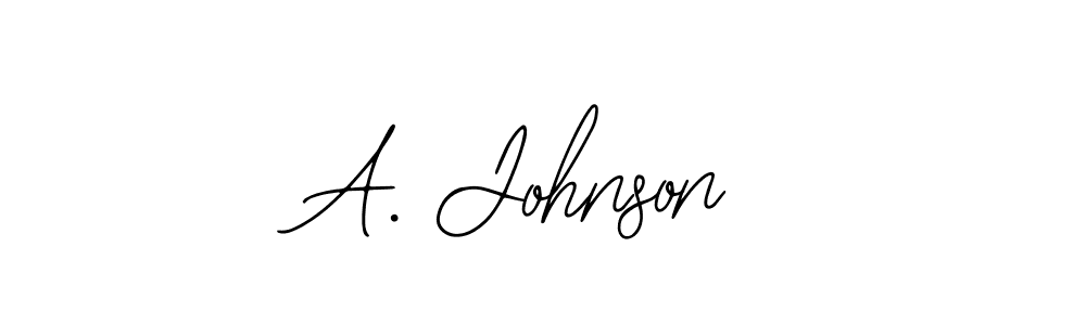 You should practise on your own different ways (Bearetta-2O07w) to write your name (A. Johnson) in signature. don't let someone else do it for you. A. Johnson signature style 12 images and pictures png