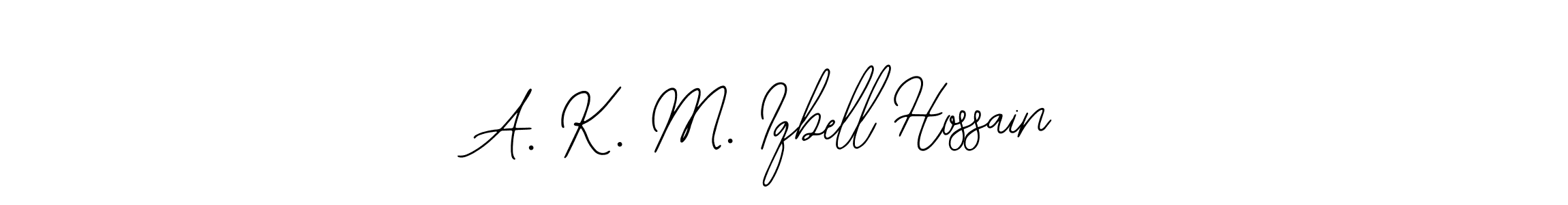 You should practise on your own different ways (Bearetta-2O07w) to write your name (A. K. M. Iqbell Hossain) in signature. don't let someone else do it for you. A. K. M. Iqbell Hossain signature style 12 images and pictures png