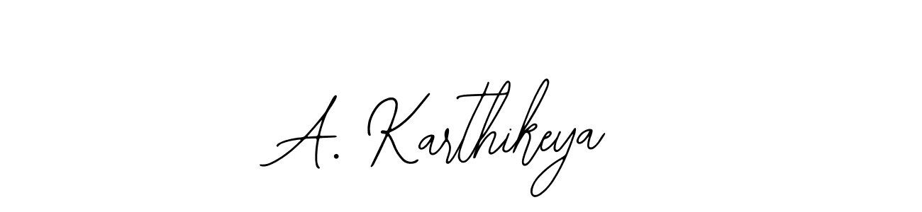 if you are searching for the best signature style for your name A. Karthikeya. so please give up your signature search. here we have designed multiple signature styles  using Bearetta-2O07w. A. Karthikeya signature style 12 images and pictures png