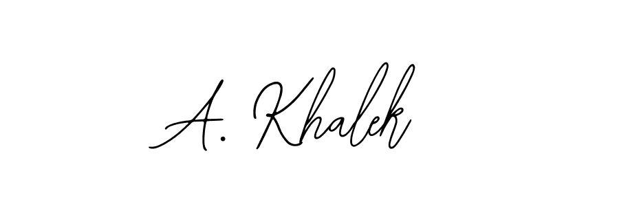 Also we have A. Khalek name is the best signature style. Create professional handwritten signature collection using Bearetta-2O07w autograph style. A. Khalek signature style 12 images and pictures png