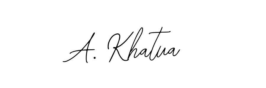 How to make A. Khatua signature? Bearetta-2O07w is a professional autograph style. Create handwritten signature for A. Khatua name. A. Khatua signature style 12 images and pictures png