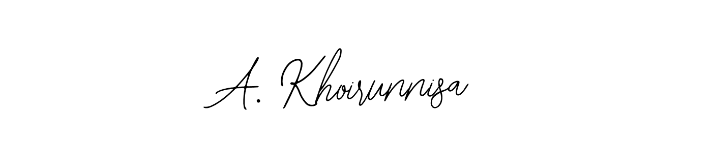 How to make A. Khoirunnisa signature? Bearetta-2O07w is a professional autograph style. Create handwritten signature for A. Khoirunnisa name. A. Khoirunnisa signature style 12 images and pictures png