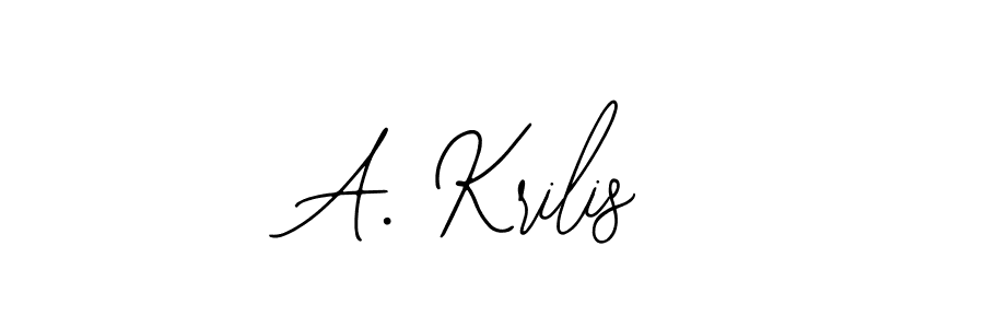 Make a short A. Krilis signature style. Manage your documents anywhere anytime using Bearetta-2O07w. Create and add eSignatures, submit forms, share and send files easily. A. Krilis signature style 12 images and pictures png