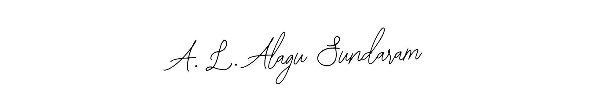 Use a signature maker to create a handwritten signature online. With this signature software, you can design (Bearetta-2O07w) your own signature for name A. L. Alagu Sundaram. A. L. Alagu Sundaram signature style 12 images and pictures png