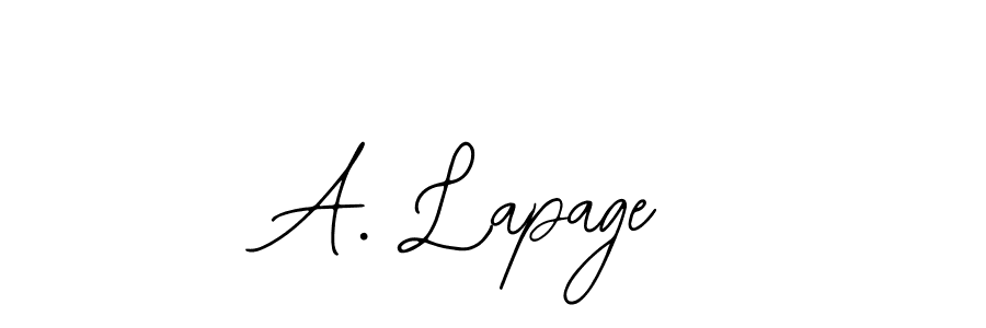 if you are searching for the best signature style for your name A. Lapage. so please give up your signature search. here we have designed multiple signature styles  using Bearetta-2O07w. A. Lapage signature style 12 images and pictures png