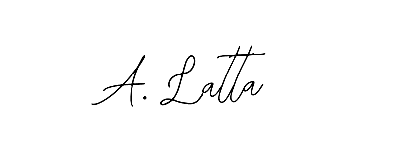This is the best signature style for the A. Latta name. Also you like these signature font (Bearetta-2O07w). Mix name signature. A. Latta signature style 12 images and pictures png