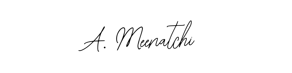 The best way (Bearetta-2O07w) to make a short signature is to pick only two or three words in your name. The name A. Meenatchi include a total of six letters. For converting this name. A. Meenatchi signature style 12 images and pictures png