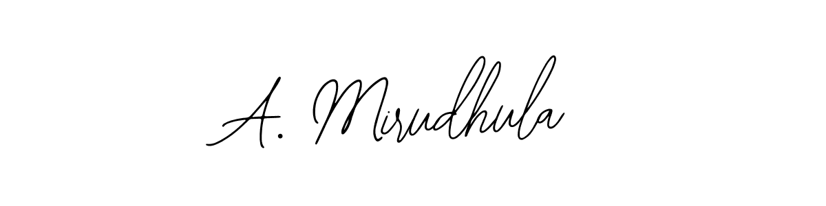 The best way (Bearetta-2O07w) to make a short signature is to pick only two or three words in your name. The name A. Mirudhula include a total of six letters. For converting this name. A. Mirudhula signature style 12 images and pictures png