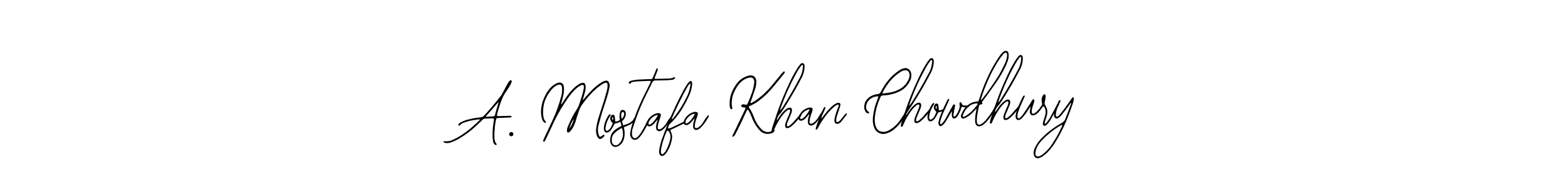 See photos of A. Mostafa Khan Chowdhury official signature by Spectra . Check more albums & portfolios. Read reviews & check more about Bearetta-2O07w font. A. Mostafa Khan Chowdhury signature style 12 images and pictures png