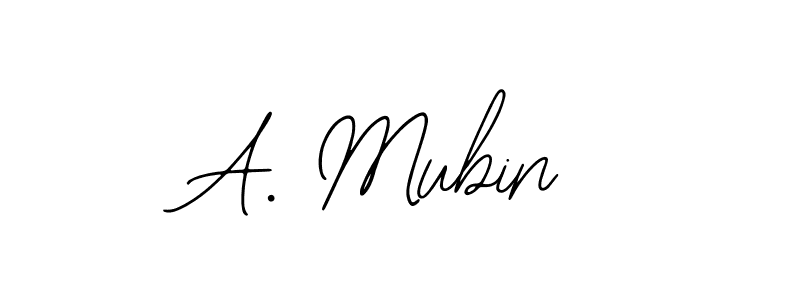 The best way (Bearetta-2O07w) to make a short signature is to pick only two or three words in your name. The name A. Mubin include a total of six letters. For converting this name. A. Mubin signature style 12 images and pictures png