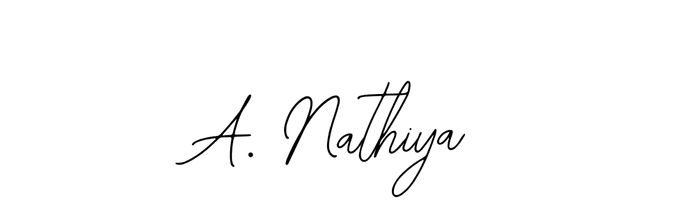 Design your own signature with our free online signature maker. With this signature software, you can create a handwritten (Bearetta-2O07w) signature for name A. Nathiya. A. Nathiya signature style 12 images and pictures png