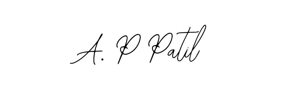 This is the best signature style for the A. P Patil name. Also you like these signature font (Bearetta-2O07w). Mix name signature. A. P Patil signature style 12 images and pictures png