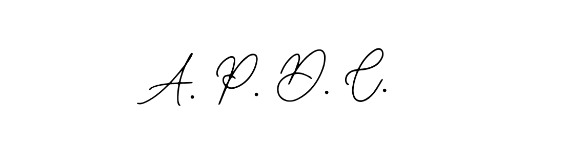 You should practise on your own different ways (Bearetta-2O07w) to write your name (A. P. D. C.) in signature. don't let someone else do it for you. A. P. D. C. signature style 12 images and pictures png