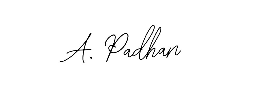 How to make A. Padhan name signature. Use Bearetta-2O07w style for creating short signs online. This is the latest handwritten sign. A. Padhan signature style 12 images and pictures png