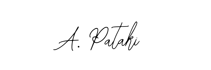 How to Draw A. Pataki signature style? Bearetta-2O07w is a latest design signature styles for name A. Pataki. A. Pataki signature style 12 images and pictures png