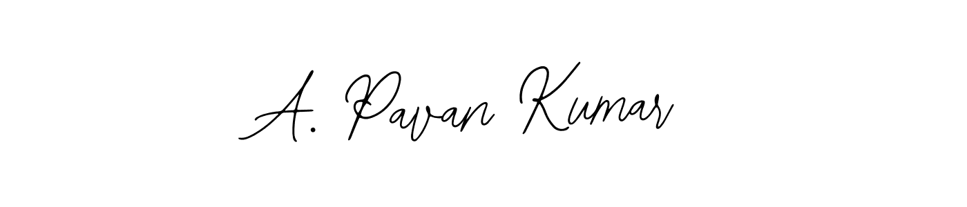 The best way (Bearetta-2O07w) to make a short signature is to pick only two or three words in your name. The name A. Pavan Kumar include a total of six letters. For converting this name. A. Pavan Kumar signature style 12 images and pictures png