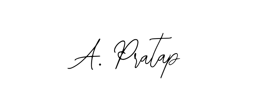 How to make A. Pratap name signature. Use Bearetta-2O07w style for creating short signs online. This is the latest handwritten sign. A. Pratap signature style 12 images and pictures png