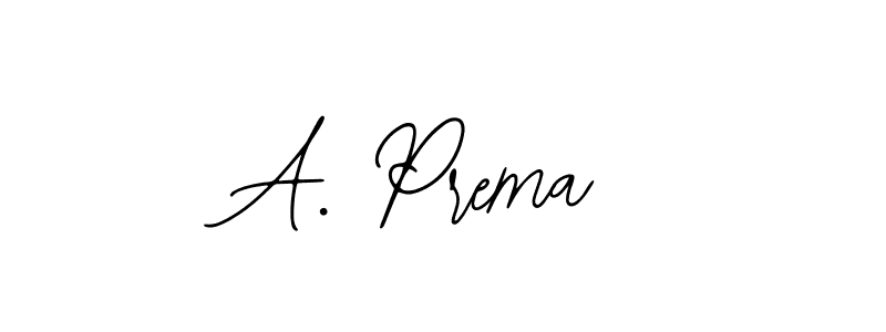 How to make A. Prema name signature. Use Bearetta-2O07w style for creating short signs online. This is the latest handwritten sign. A. Prema signature style 12 images and pictures png