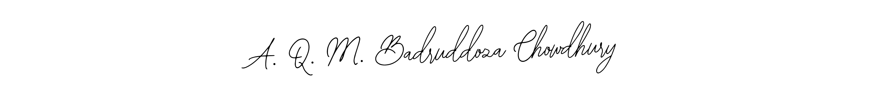 The best way (Bearetta-2O07w) to make a short signature is to pick only two or three words in your name. The name A. Q. M. Badruddoza Chowdhury include a total of six letters. For converting this name. A. Q. M. Badruddoza Chowdhury signature style 12 images and pictures png