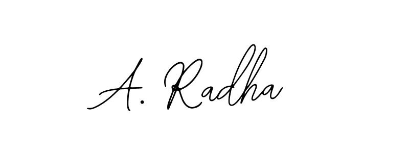 Also we have A. Radha name is the best signature style. Create professional handwritten signature collection using Bearetta-2O07w autograph style. A. Radha signature style 12 images and pictures png