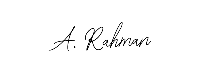 Also You can easily find your signature by using the search form. We will create A. Rahman name handwritten signature images for you free of cost using Bearetta-2O07w sign style. A. Rahman signature style 12 images and pictures png