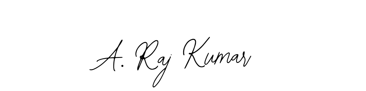 How to make A. Raj Kumar name signature. Use Bearetta-2O07w style for creating short signs online. This is the latest handwritten sign. A. Raj Kumar signature style 12 images and pictures png