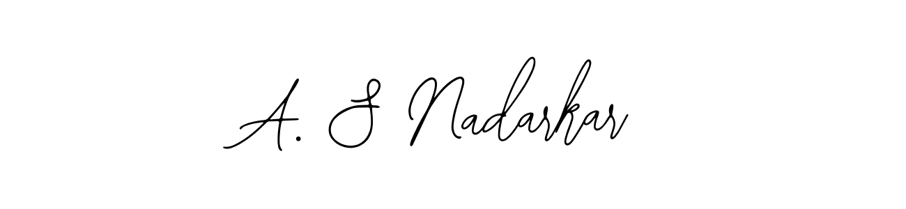 You should practise on your own different ways (Bearetta-2O07w) to write your name (A. S Nadarkar) in signature. don't let someone else do it for you. A. S Nadarkar signature style 12 images and pictures png