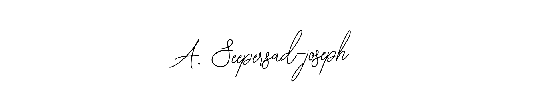 Also You can easily find your signature by using the search form. We will create A. Seepersad-joseph name handwritten signature images for you free of cost using Bearetta-2O07w sign style. A. Seepersad-joseph signature style 12 images and pictures png