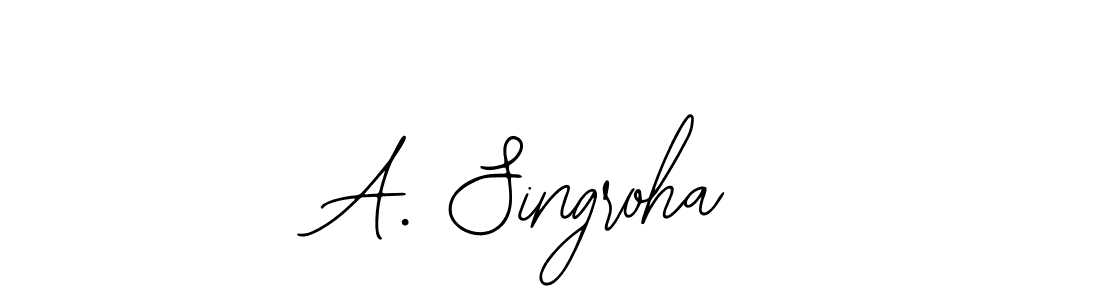 This is the best signature style for the A. Singroha name. Also you like these signature font (Bearetta-2O07w). Mix name signature. A. Singroha signature style 12 images and pictures png