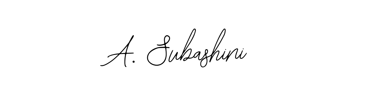 Similarly Bearetta-2O07w is the best handwritten signature design. Signature creator online .You can use it as an online autograph creator for name A. Subashini. A. Subashini signature style 12 images and pictures png