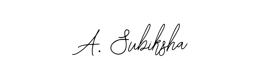 Also we have A. Subiksha name is the best signature style. Create professional handwritten signature collection using Bearetta-2O07w autograph style. A. Subiksha signature style 12 images and pictures png