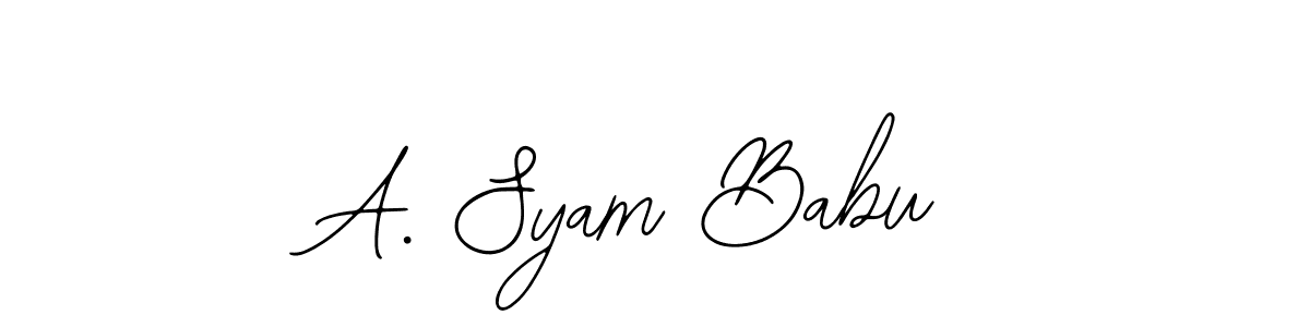 You should practise on your own different ways (Bearetta-2O07w) to write your name (A. Syam Babu) in signature. don't let someone else do it for you. A. Syam Babu signature style 12 images and pictures png