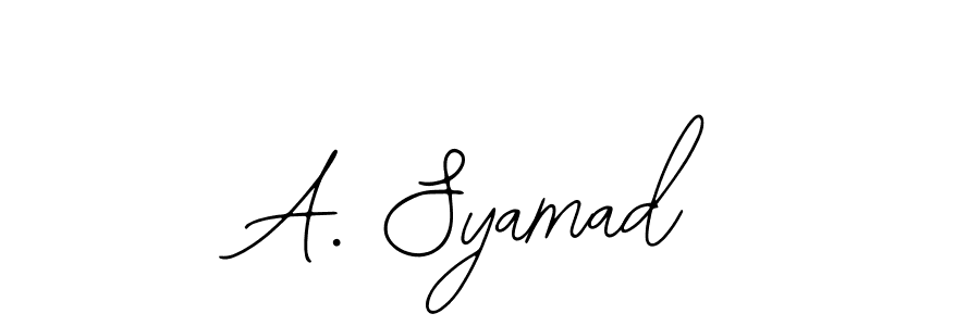 Also You can easily find your signature by using the search form. We will create A. Syamad name handwritten signature images for you free of cost using Bearetta-2O07w sign style. A. Syamad signature style 12 images and pictures png