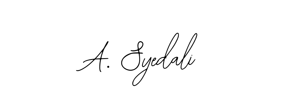 You should practise on your own different ways (Bearetta-2O07w) to write your name (A. Syedali) in signature. don't let someone else do it for you. A. Syedali signature style 12 images and pictures png