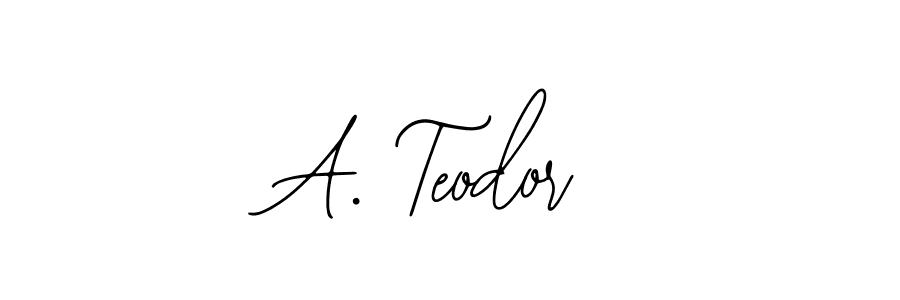 How to make A. Teodor name signature. Use Bearetta-2O07w style for creating short signs online. This is the latest handwritten sign. A. Teodor signature style 12 images and pictures png