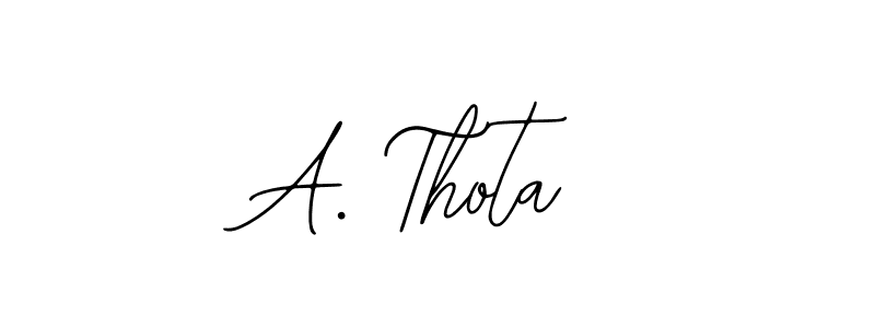 Similarly Bearetta-2O07w is the best handwritten signature design. Signature creator online .You can use it as an online autograph creator for name A. Thota. A. Thota signature style 12 images and pictures png