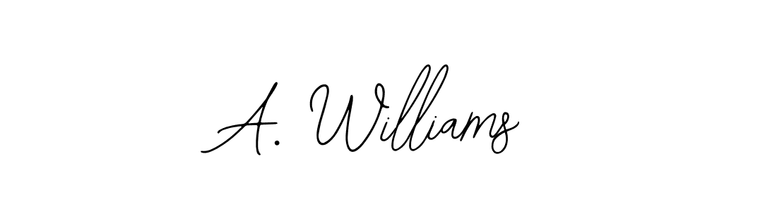 Design your own signature with our free online signature maker. With this signature software, you can create a handwritten (Bearetta-2O07w) signature for name A. Williams. A. Williams signature style 12 images and pictures png