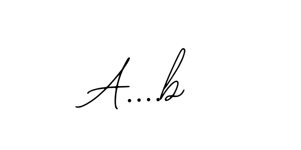 How to make A....b signature? Bearetta-2O07w is a professional autograph style. Create handwritten signature for A....b name. A....b signature style 12 images and pictures png