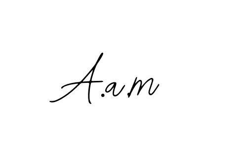 You should practise on your own different ways (Bearetta-2O07w) to write your name (A.a.m) in signature. don't let someone else do it for you. A.a.m signature style 12 images and pictures png