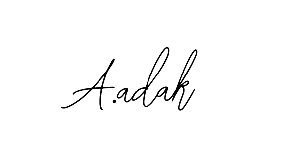 if you are searching for the best signature style for your name A.adak. so please give up your signature search. here we have designed multiple signature styles  using Bearetta-2O07w. A.adak signature style 12 images and pictures png