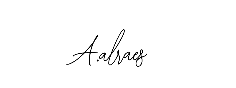 Design your own signature with our free online signature maker. With this signature software, you can create a handwritten (Bearetta-2O07w) signature for name A.alraes. A.alraes signature style 12 images and pictures png