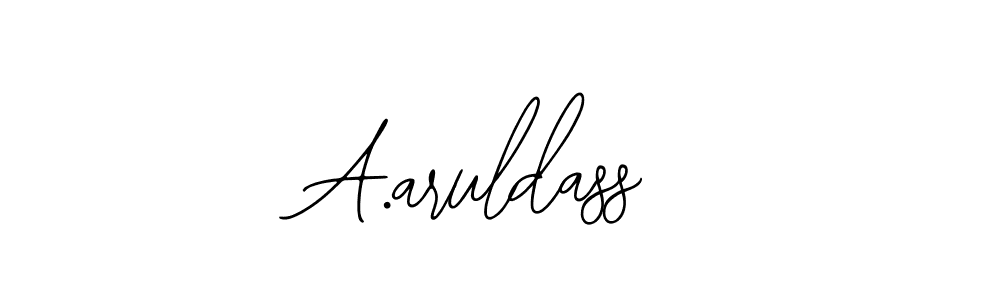 How to make A.aruldass name signature. Use Bearetta-2O07w style for creating short signs online. This is the latest handwritten sign. A.aruldass signature style 12 images and pictures png