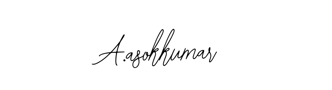 How to make A.asokkumar name signature. Use Bearetta-2O07w style for creating short signs online. This is the latest handwritten sign. A.asokkumar signature style 12 images and pictures png