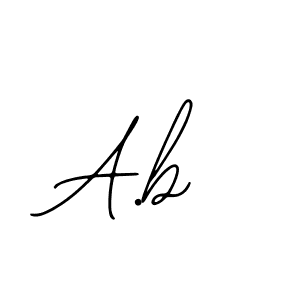 Create a beautiful signature design for name A.b. With this signature (Bearetta-2O07w) fonts, you can make a handwritten signature for free. A.b signature style 12 images and pictures png